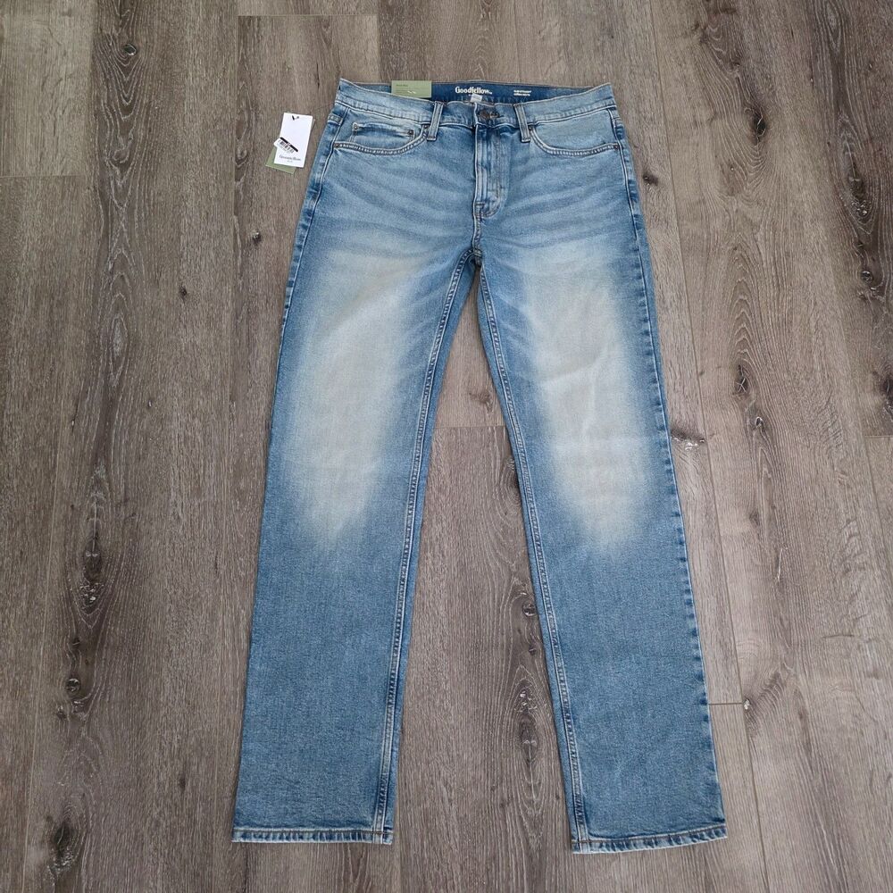 Goodfellow & Co Total Flex Slim Straight Jeans Men's 34x34 Med Wash Stretch NWT